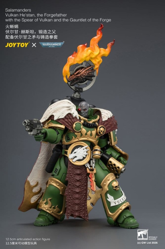 Warhammer Action Figure Salamanders Vulkan He'stan, the Forgefather 13 cm 1