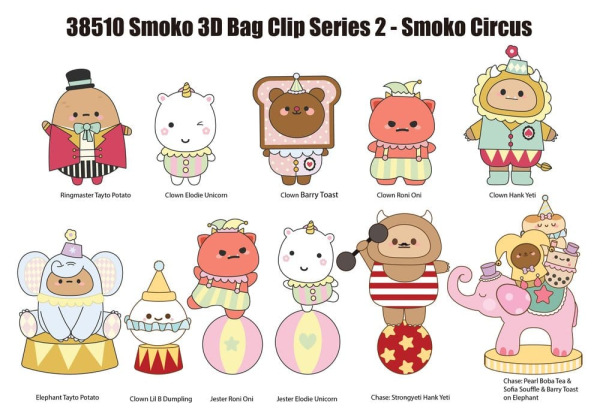 Smoko 3D PVC Bag Clips Series 2 Display (24) 2