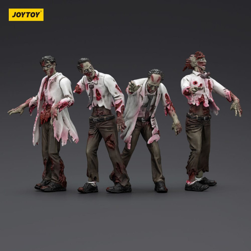 Zombie Dark Source Action Figures 4-Pack Scientists (Male) 8 cm 5