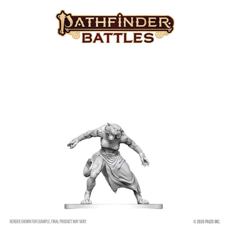 Pathfinder Battles Deep Cuts Unpainted Miniature Weretiger 13 cm 2