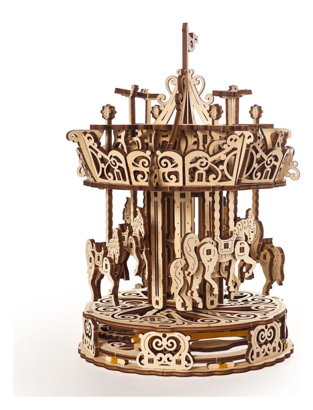 Ugears 3D Wooden Puzzle Carousel 7