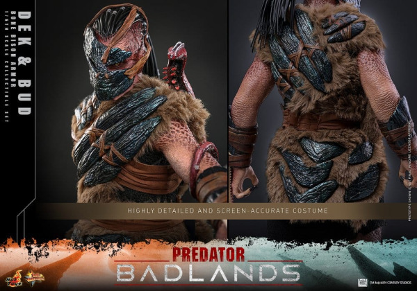 Predator: Badlands Movie Masterpiece Action Figures 2-Pack 1/6 Dek (Bone Bison Armor) and Bud 31 cm 13