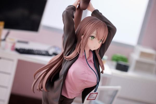 Original Character PVC Statue 1/6 OL-chan Who Doesn't Want to Go to Work Pink Ver. Deluxe Edition 26