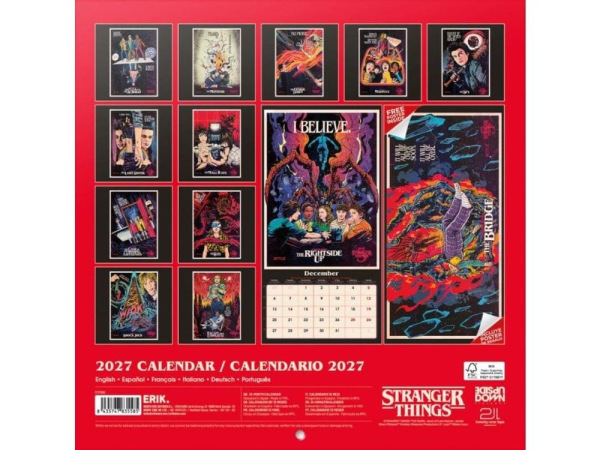 Stranger Things Wall Calendar 2027 30 x 30 cm 1