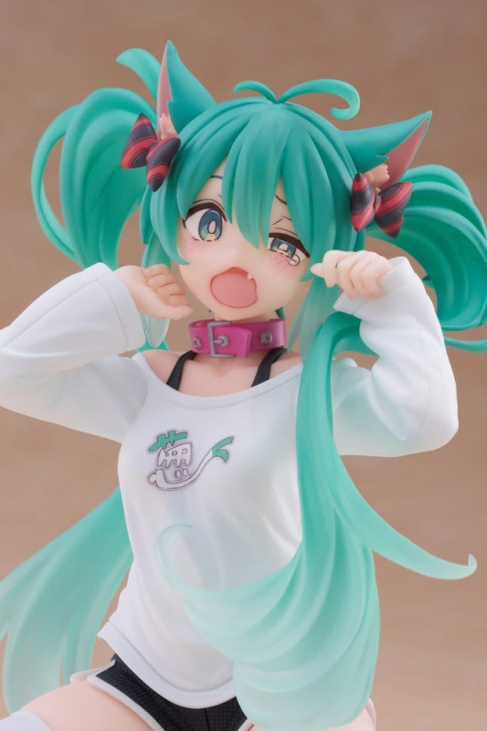 Hatsune Miku PVC Statue Desktop Cute Figure Hatsune Miku Cat Ear T-Shirt Ver. 13 cm 9