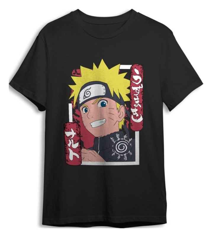 Naruto Shippuden T-Shirt Smile Black Size XXL 1