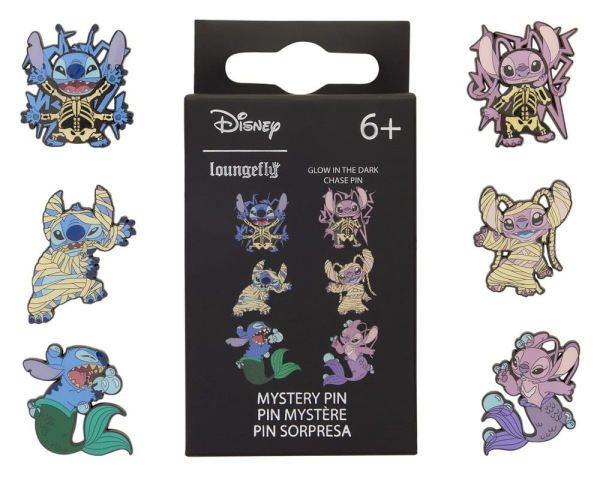 Lilo & Stitch by Loungefly Enamel Pins Stitch & Angel Halloween Costumes Blind Display (12)