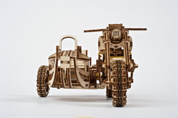 Ugears 3D Wooden Puzzle Scrambler UGR-10 with sidecar 7