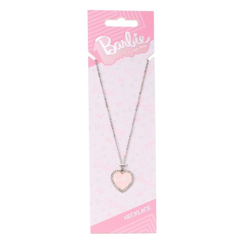 Barbie Pendant & Necklace Pink Heart Crystal