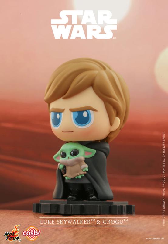 Star Wars The Mandalorian: Luke Skywalker Grogu 8 cm Cosbi Mini Figure - Hot Toys