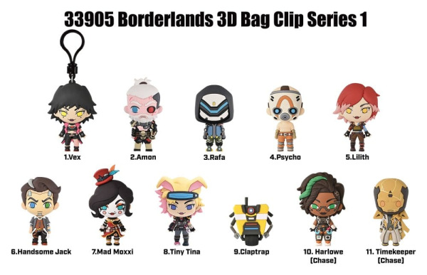 Borderlands 3D PVC Bag Clips Series 1 Blind Bag Display (24) 1