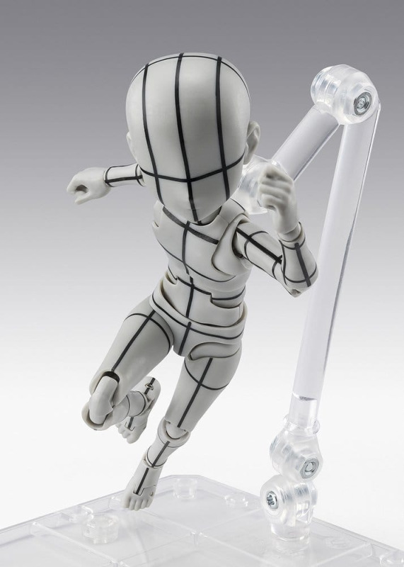 S.H.Figuarts Action Figure Body-Kun -Ken Sugimori- Edition -Wireframe- (Gray Color Ver.) 13 cm 2