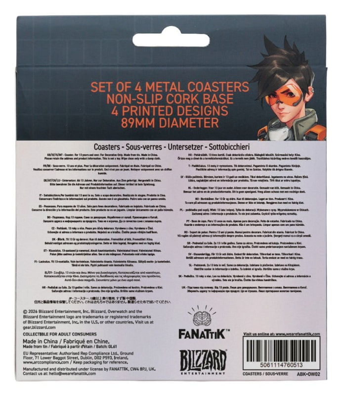 Overwatch Coaster 4-Pack Printed Metal 4