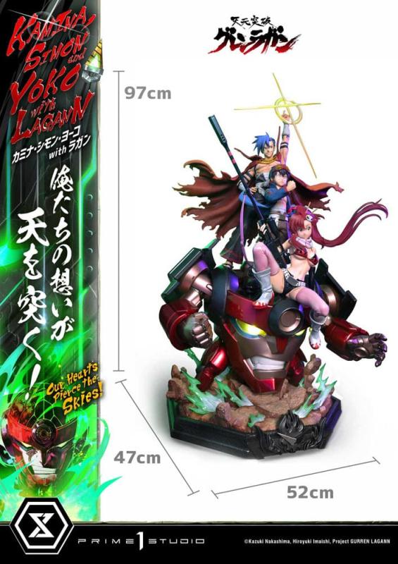 Gurren Lagann Ultimate Premium Masterline Series Statue 1/4 Kamina, Simon & Yoko with Lagann Deluxe