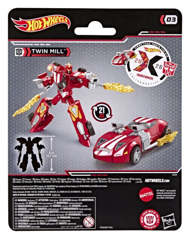 Transformers Collaborative Hot Wheels x Transformers Deluxe Class Action Figure Twin Mill 13 cm 1