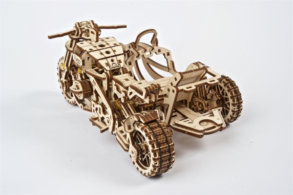 Ugears 3D Wooden Puzzle Scrambler UGR-10 with sidecar 5