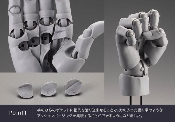 Takahiro Kagami PVC Artist Support Item Hand 1/1 Model Men /R Grey 22 cm 9