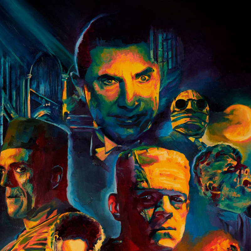 Universal Monsters Art Print Collage by Chris Valentine 61 x 46 cm - unframed 2