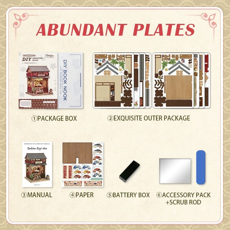 Miniature House Model Kit Tsukino Eogi-dou 19 x 14 cm 7