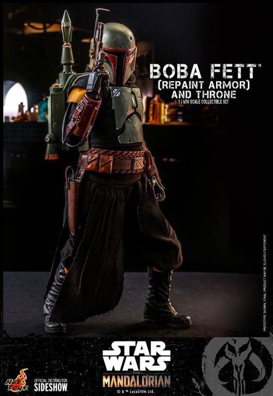 Star Wars The Mandalorian Action Figure 1/6 Boba Fett (Repaint Armor) and Throne 30 cm 8