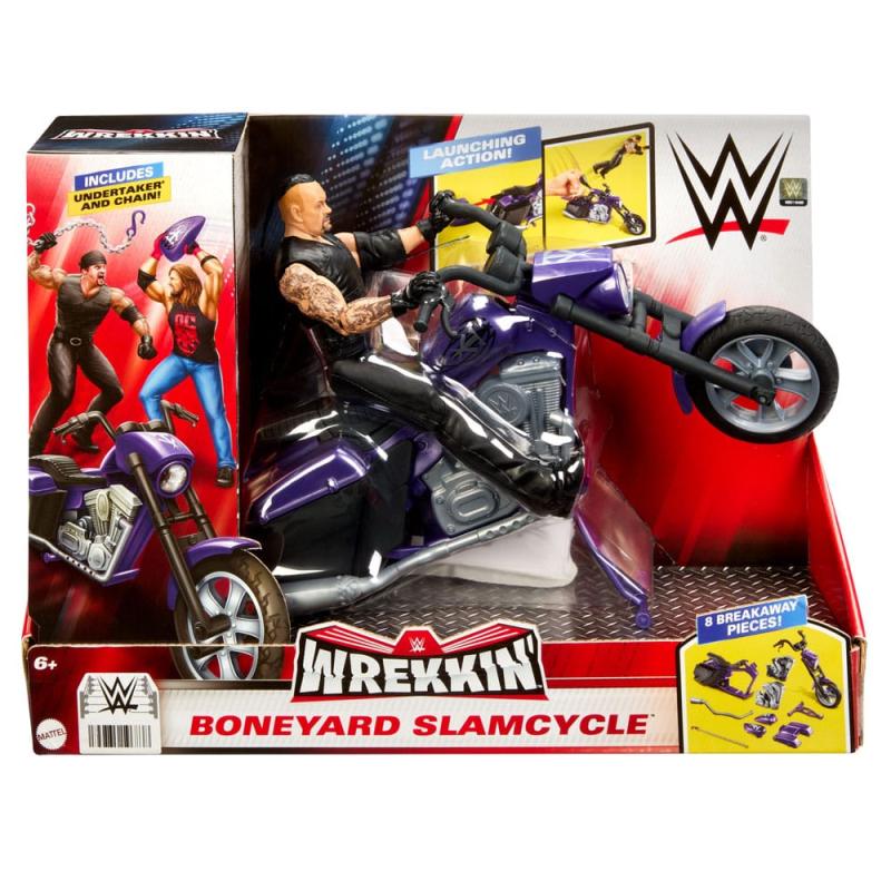 WWE Wrekkin' Vehicle Big Evil Slamcycle with Undertaker Action Figure 15 cm