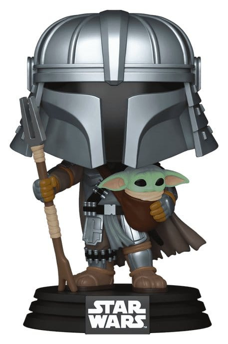 Star Wars POP! Vinyl Bobblehead Figure Mandalorian with Grogu (Impressions) Exclusive 9 cm