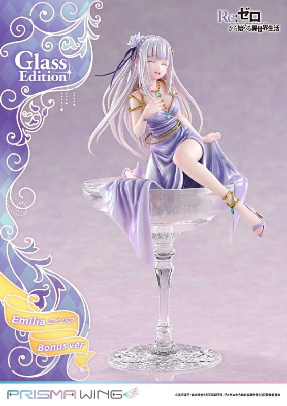 Re:Zero Prisma Wing Statue 1/7 Emilia Glass Edition Bonus Version 29 cm 5