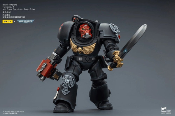 Warhammer 40,000 Action Figure Black Templars Terminator 1 with Power Sword and Storm Bolter 14 cm 7