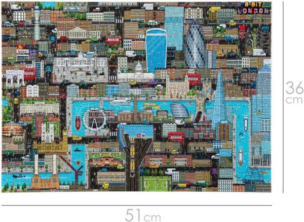 8-Bit Pixel Puzzle London Level 2 500 Pieces 1