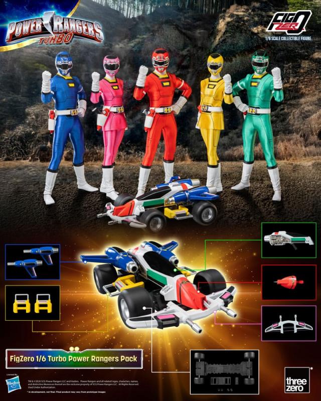 Power Rangers Turbo FigZero Action Figures 1/6 5-Pack Turbo Power Rangers 30 cm