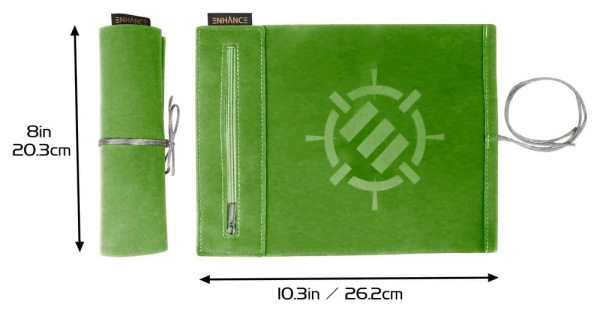 Enhance Tabletop Accessories Roll on a Scroll Dice and Rolling Mat Green 1