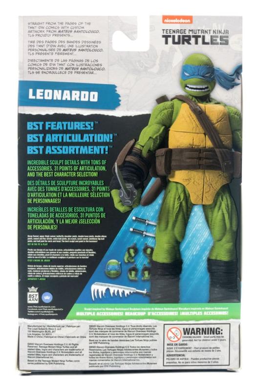 Teenage Mutant Ninja Turtles BST AXN Action Figure Leonardo (IDW Comics) 13 cm