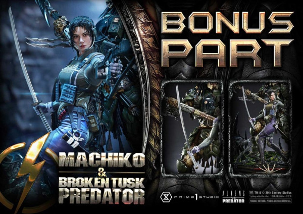 Aliens vs. Predator (Comic) Ultimate Premium Masterline Statue 1/4 Machiko & Broken Tusk Predator DX 2
