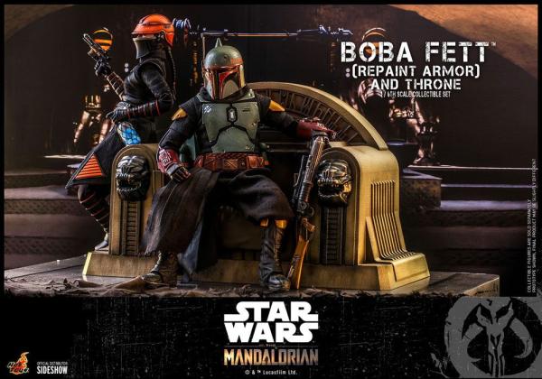 Star Wars The Mandalorian Action Figure 1/6 Boba Fett (Repaint Armor) and Throne 30 cm 4