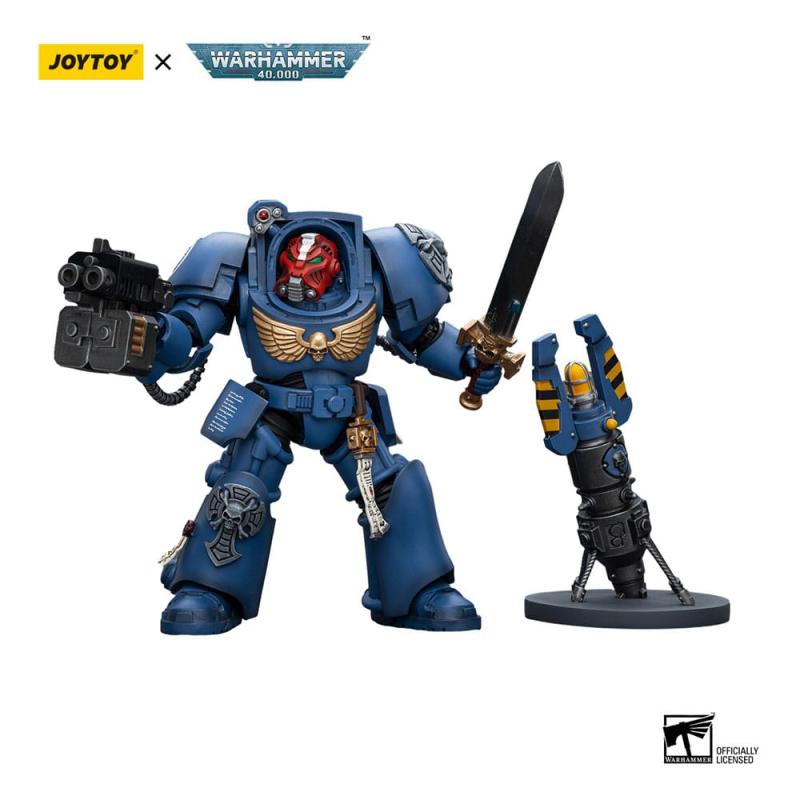 Warhammer 40k Action Figure 1/18 Ultramarines Terminator Squad Sergeant with Power Sword and Telepor