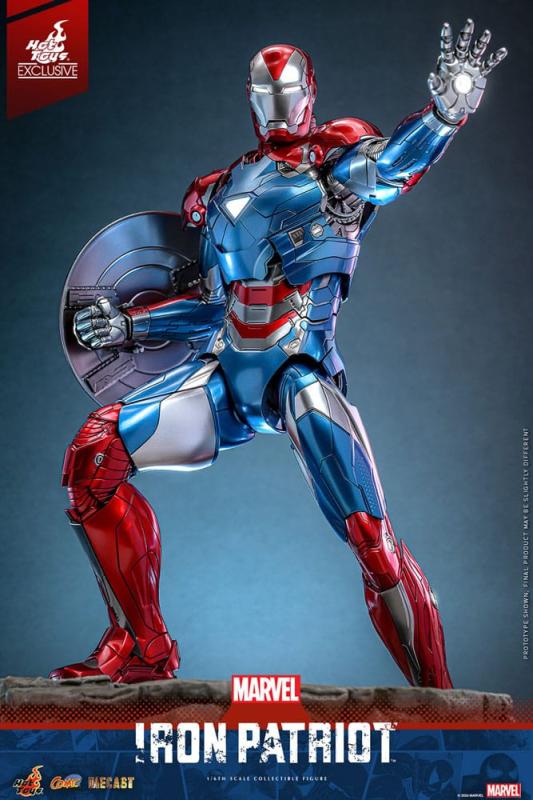 Marvel Comic Diecast Masterpiece Action Figure 1/6 Iron Patriot Hot Toys Exclusive 32 cm 7