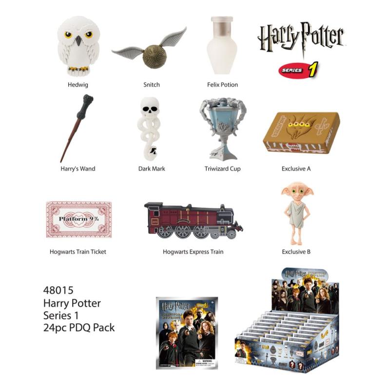 Harry Potter 3D PVC Bag Clips Series 1 Display (24)