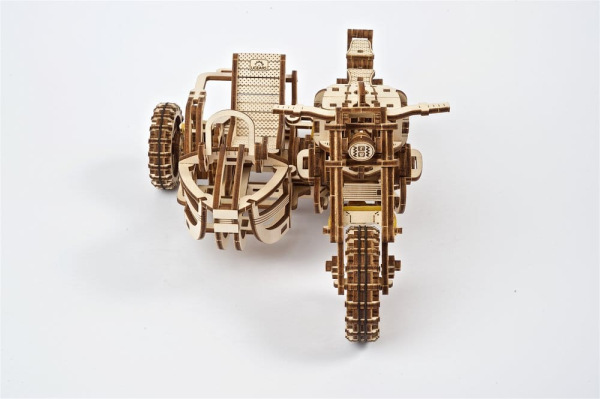 Ugears 3D Wooden Puzzle Scrambler UGR-10 with sidecar 8