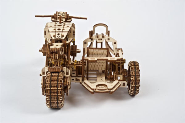 Ugears 3D Wooden Puzzle Scrambler UGR-10 with sidecar 6