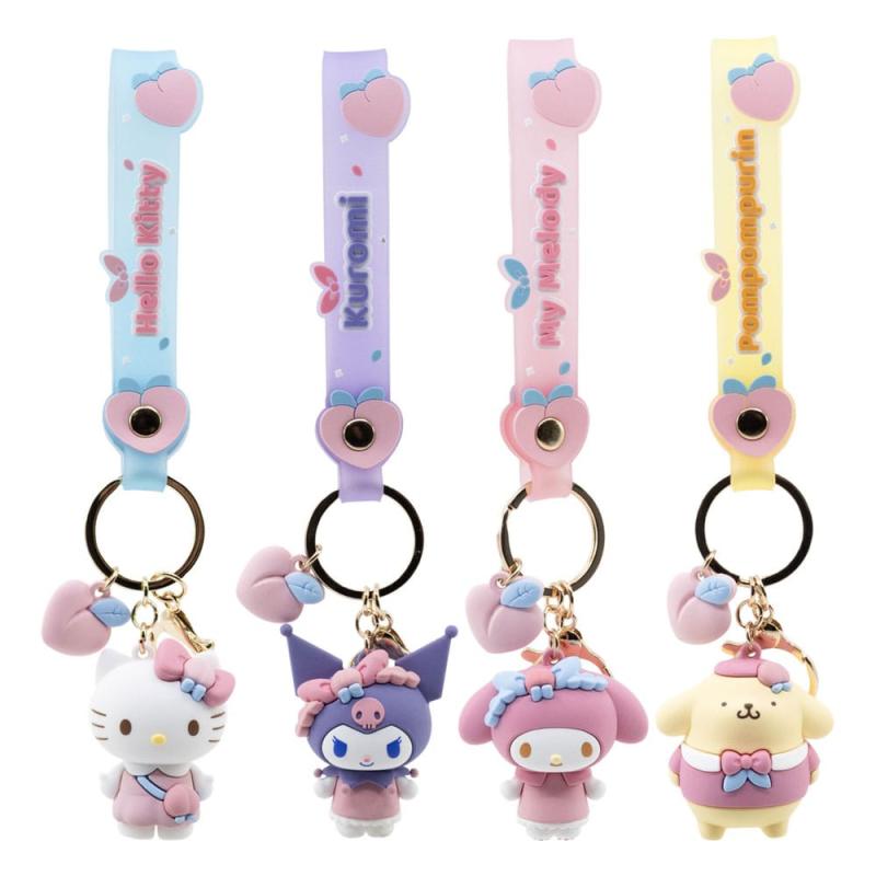 Sanrio Peach Series Keychain with Hand Strap Hello Kitty and Friends Display (12)