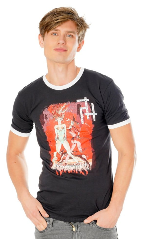 Gotham City Sirens T-Shirt Crossword Black Ringer Size S 1