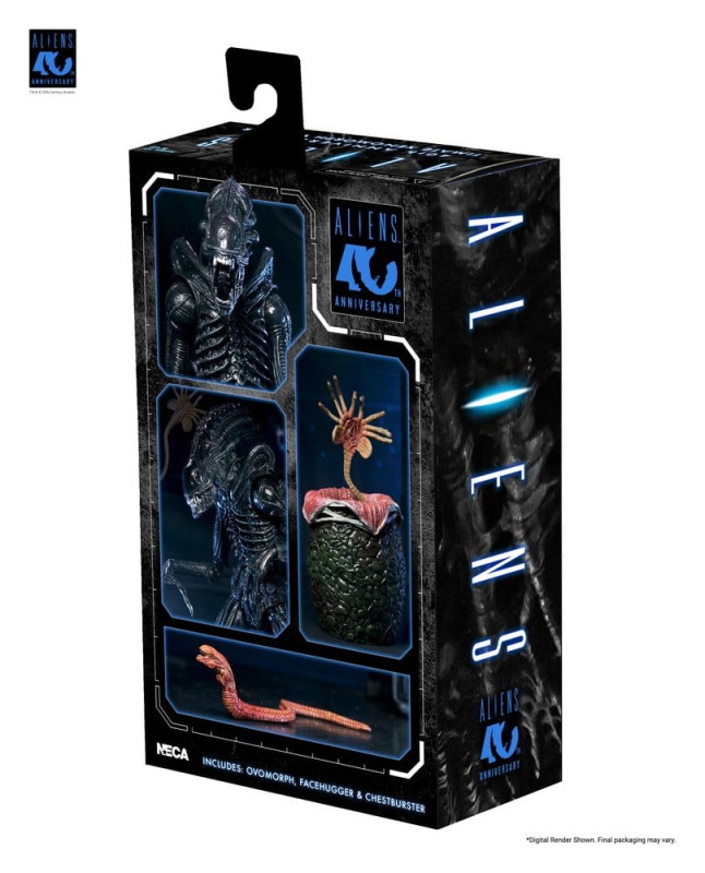 Aliens Ultimate Action Figure Warrior (1986) Xenomorph Black (40th Anniversary) 23 cm 2