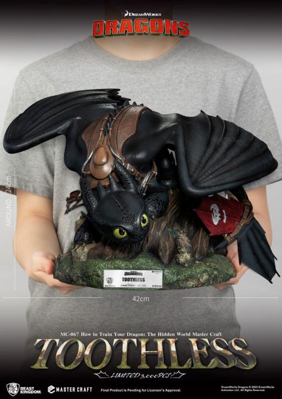 How To Train Your Dragon: Toothless 24 cm Master Craft Statue - Beast Kingdom Toys