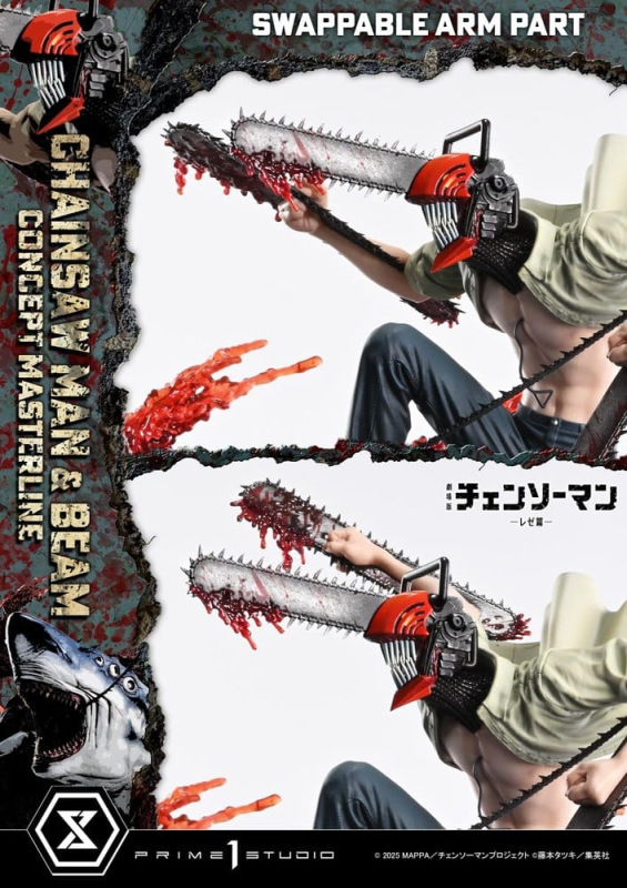 Chainsaw Man Concept Masterline Series Statue 1/6 Chainsaw Man & Beam 73 cm 5