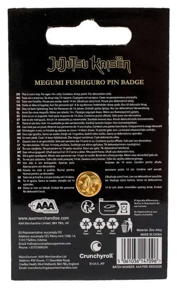 Jujutsu Kaisen Icon Pin Badge Megumi Fushiguro 1