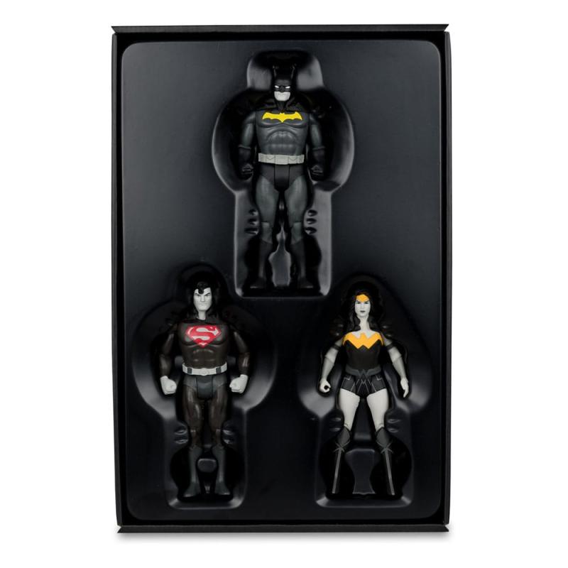 DC Direct Super Powers Action Figures Batman, Superman & Wonder Woman Black & White Accent Edition G