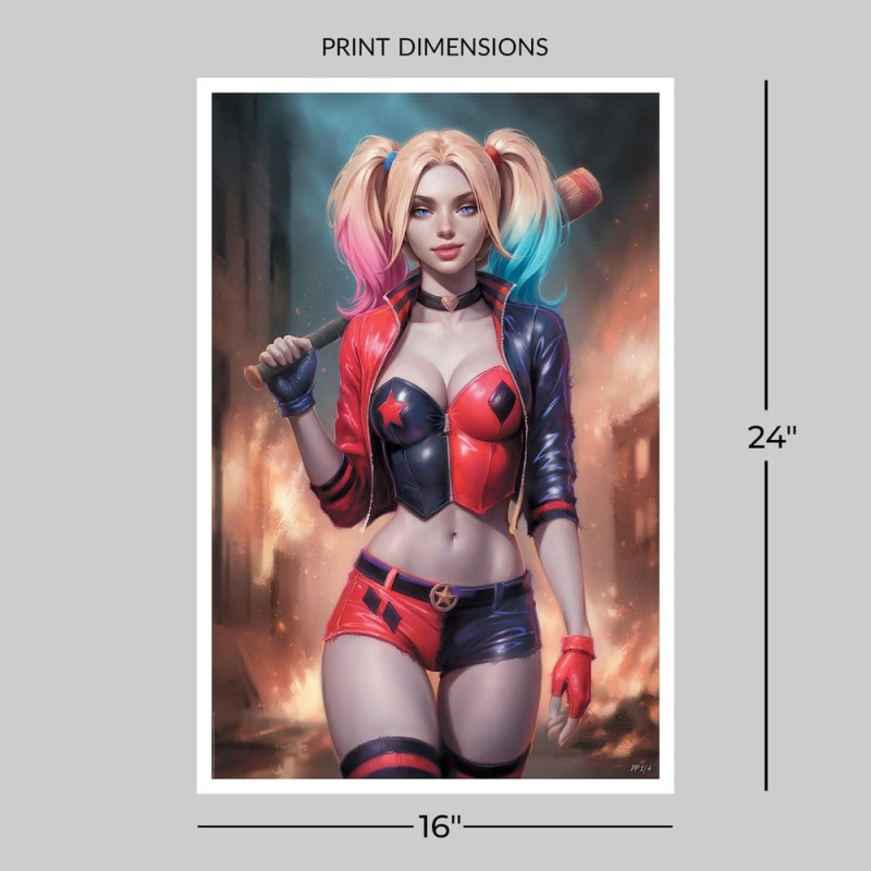 DC Comics Fine Art Print Harley Quinn 41 x 61 cm - unframed 5
