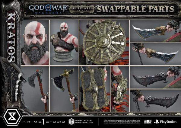 God of War: Ragnarok Real Elite Masterline Series Statue 1/3 Kratos Ultimate Bonus Version 95 cm 13