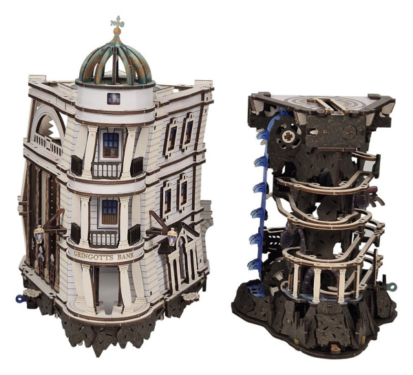 Harry Potter 3D Wooden Puzzle Gringotts Bank Marble Run 1