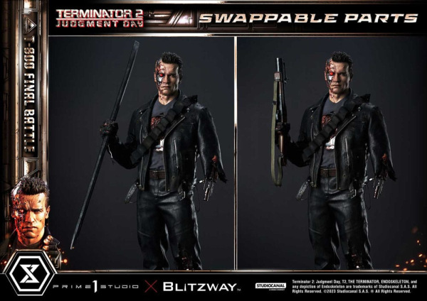 Terminator 2 Museum Masterline Series Statue 1/3 T-800 Final Battle Regular Version 75 cm 5